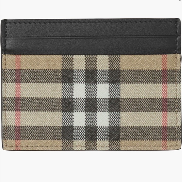New Burberry Canvas Leather Card case - Nova check - Picture 1 of 1